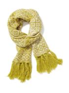 Old Navy Jacquard Fringe Scarf For Women - Yellow Combo