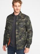 Old Navy Mens Quilted Water-resistant Shirt Jacket For Men Camo Size Xxl