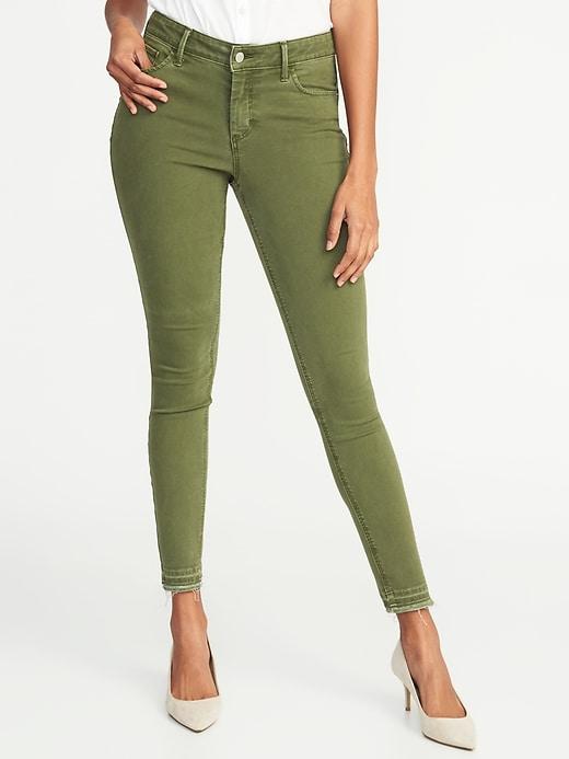 Mid-rise Raw-hem Rockstar Ankle Jeans For Women