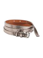 Old Navy Skinny Faux Leather Belt - Pewter