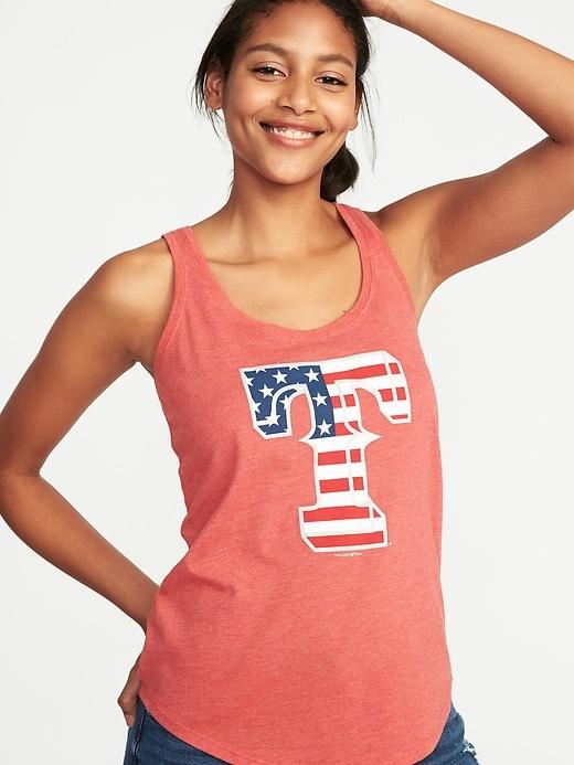 Old Navy Womens Mlb Americana Team Tank For Women Texas Rangers Size M