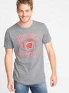 Old Navy Mens Ncaa Crew-neck Tee For Men Wisconsin Size S