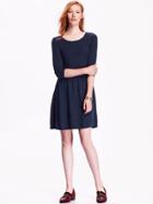 Old Navy Womens Fit &amp; Flare Sweater Dress Size S - Lost At Sea Navy