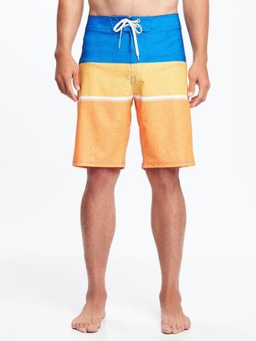 Old Navy Mens Striped Built-in Flex Board Shorts For Men (10) Sea Level Size 42w