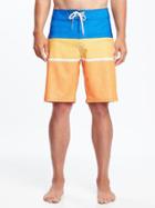 Old Navy Mens Striped Built-in Flex Board Shorts For Men (10) Sea Level Size 42w