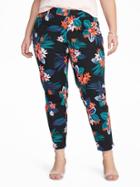Old Navy Womens Mid-rise Smooth & Slim Plus-size Pixie Pants Multi Floral Size 18