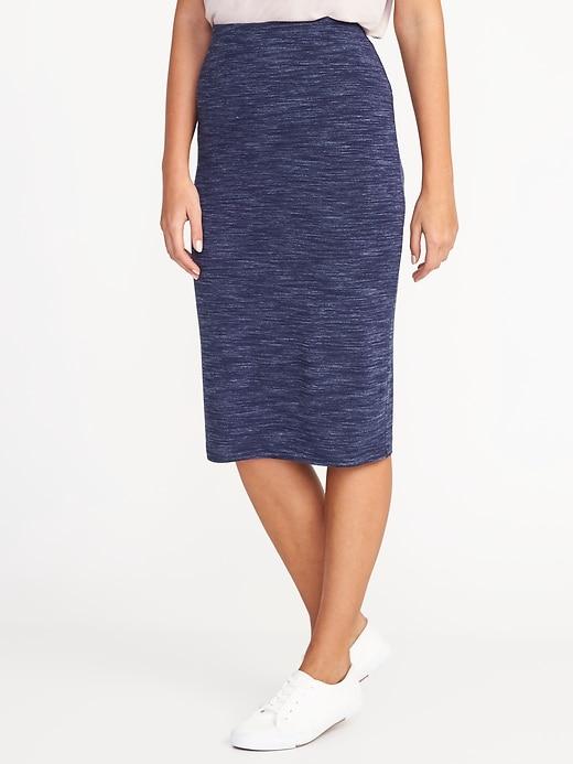 Old Navy Womens Fitted Jersey Pencil Skirt For Women In The Navy Size M