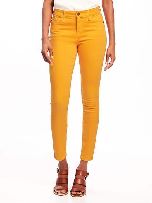 Old Navy Mid Rise Rockstar Pop Color Ankle Jeans For Women - Eighteen Carrots