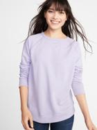 Old Navy Womens Relaxed French Terry Sweatshirt For Women Lavender Haven Size S