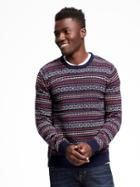 Old Navy Fair Isle Crew Neck Sweater For Men - Goodnight Nora