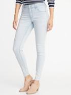 Old Navy Womens Mid-rise Raw-edge Rockstar Ankle Jeans For Women Light Wash Size 2