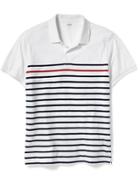 Old Navy Striped Jeresy Polo For Men - Bright White