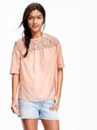 Old Navy Lace Top For Women - Blushin Up