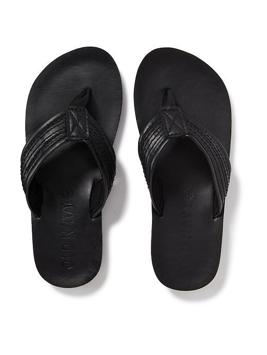 Old Navy Faux Leather Sandals - Black