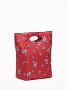 Old Navy Womens Graphic Canvas Lunch Tote Red Floral Size One Size