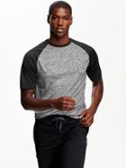Old Navy Mens Men';s Go-dry Raglan-sleeve Top Chrome Gray Size Xl