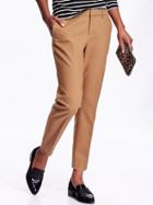 Old Navy Womens Mid Rise Harper Trousers Size 18 Petite - Camel