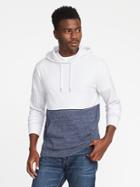 Old Navy Mens Soft-washed Color-block Jersey Hoodie For Men Calla Lilies Size Xxl