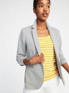 Old Navy Womens Ponte-knit Blazer For Women Light Heather Gray Size L