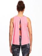 Old Navy Go Dry Flyaway Slub Knit Tank For Women - Absolute Pink Neon