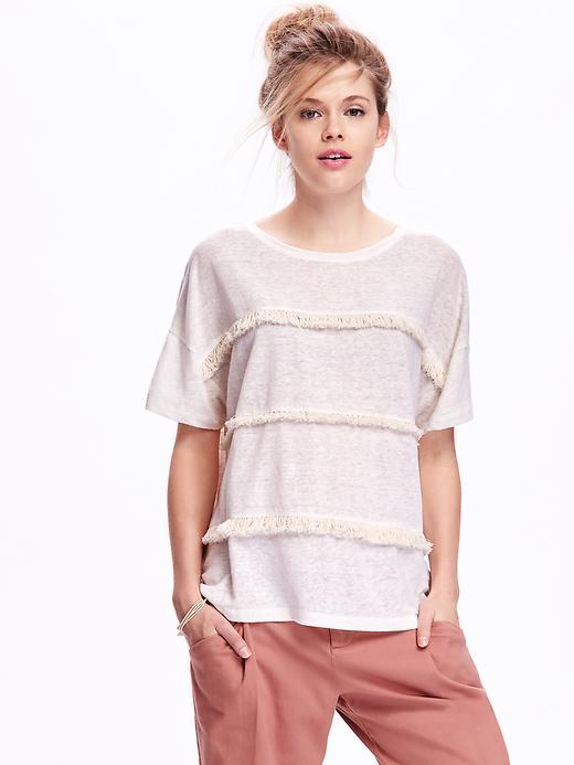Old Navy Fringe Tee - Creme De La Creme