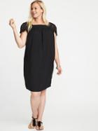 Old Navy Womens Plus-size Crochet-sleeve Shift Dress Blackjack Size 2x