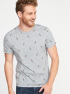 Old Navy Mens Soft-washed Printed Crew-neck Tee For Men Parrots Size Xxl