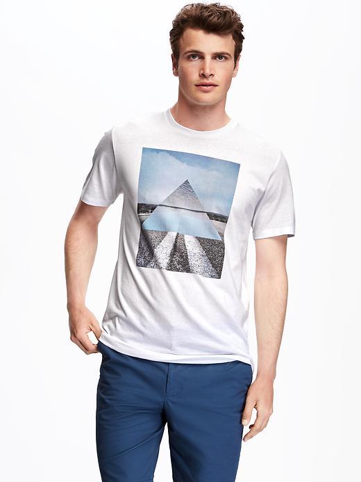 Old Navy Explorer Graphic Tee For Men - Bright White