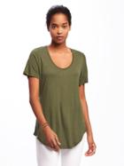 Old Navy Relaxed Curved Hem Tee For Women - Hunter Pines