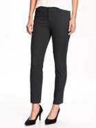 Old Navy Mid Rise Pixie Ankle Pants For Women - Black Print