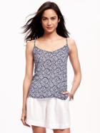 Old Navy Open Back Cami For Women - Navy Blue Print