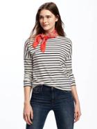 Old Navy Lightweight Linen Blend Scarf For Women - Red Bandana
