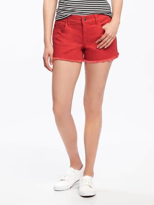 Old Navy Boyfriend Cutoffs For Women 3 - Berry Sorbet