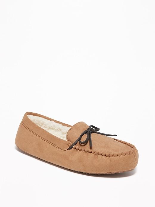 Old Navy Mens Sherpa-lined Moccasin Slippers For Men Camel Size Xl