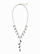 Old Navy Crystal Lariat Necklace For Women - Navy Blue