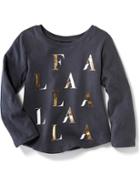 Old Navy Long Sleeve Graphic Tee Size 12-18 M - Carbon