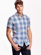 Old Navy Mens Slim Fit Classic Shirt Size Xxl Big - Sea Squall
