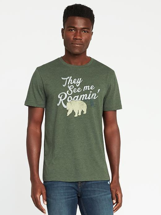 Old Navy Soft Washed Graphic Tee For Men - Another Green World