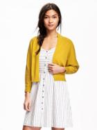 Old Navy Cropped Dolman Sleeve Cardi For Women - Pressed Olive