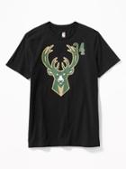 Old Navy Mens Nba Team Player Tee For Men Bucks 34 Antetokounmpo Size L