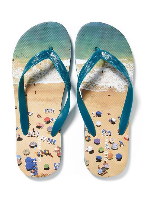 Old Navy Patterned Flip Flops For Men - Surf