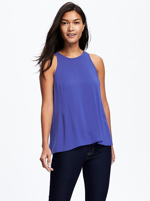 Old Navy High Neck Swing Tank For Women - Ultraviolet