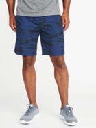 Old Navy Mens Go-dry 4-way Stretch Run Shorts For Men (9) Blue Camo Size M