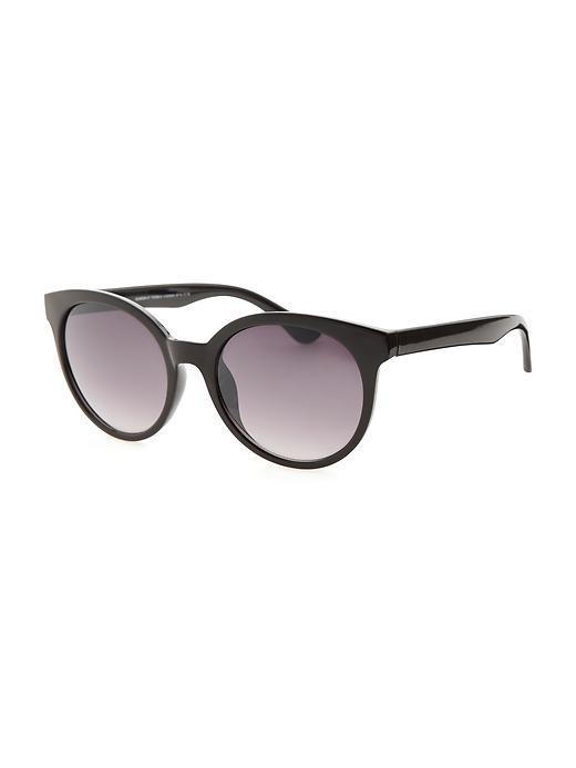 Old Navy Glossy Sunglasses For Women - Thin Black