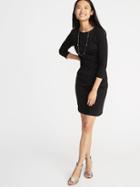 Old Navy Womens Ponte-knit Sheath Dress For Women Blackjack Size M