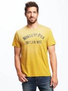 Old Navy Soft Washed Nyc Graphic Tee For Men - Definitely Dijon