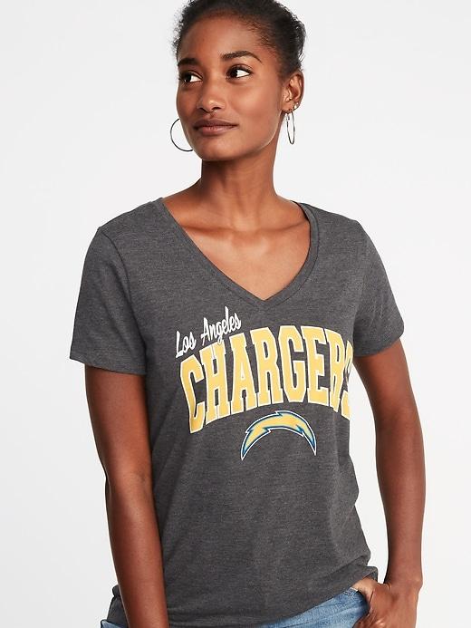 Old Navy Womens Nfl Team Graphic V-neck Tee For Women Los Angeles Chargers Size Xs