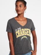 Old Navy Womens Nfl Team Graphic V-neck Tee For Women Los Angeles Chargers Size Xs