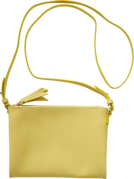 Old Navy Womens Faux Leather Crossbody Bags Size One Size - Chartreuse