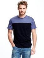 Old Navy Soft Washed Color Block Tee For Men - In The Navy